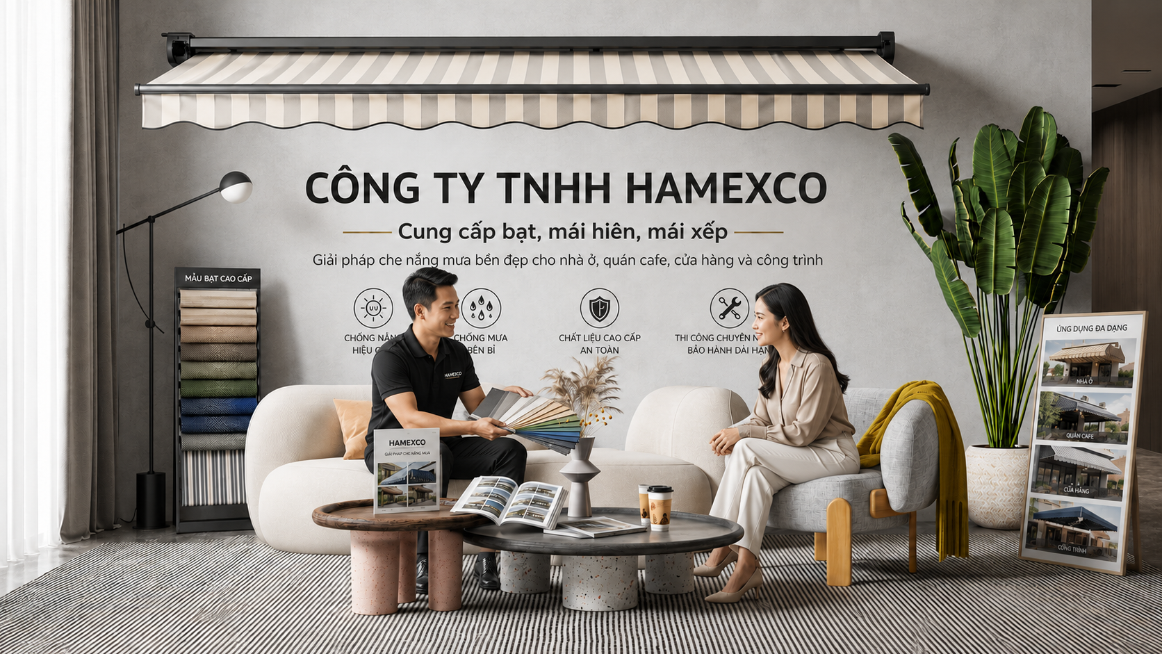 hamexco - cung cấp bạt, mái hiên, mái xếp số lượng lớn